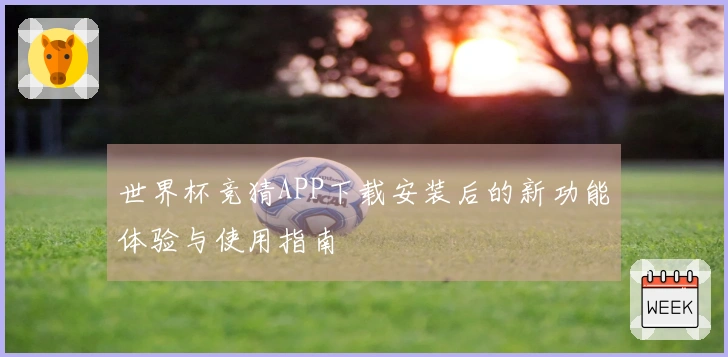 世界杯竞猜APP下载安装后的新功能体验与使用指南